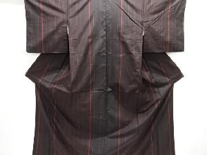 縞織り出し米沢紬着物アンサンブル